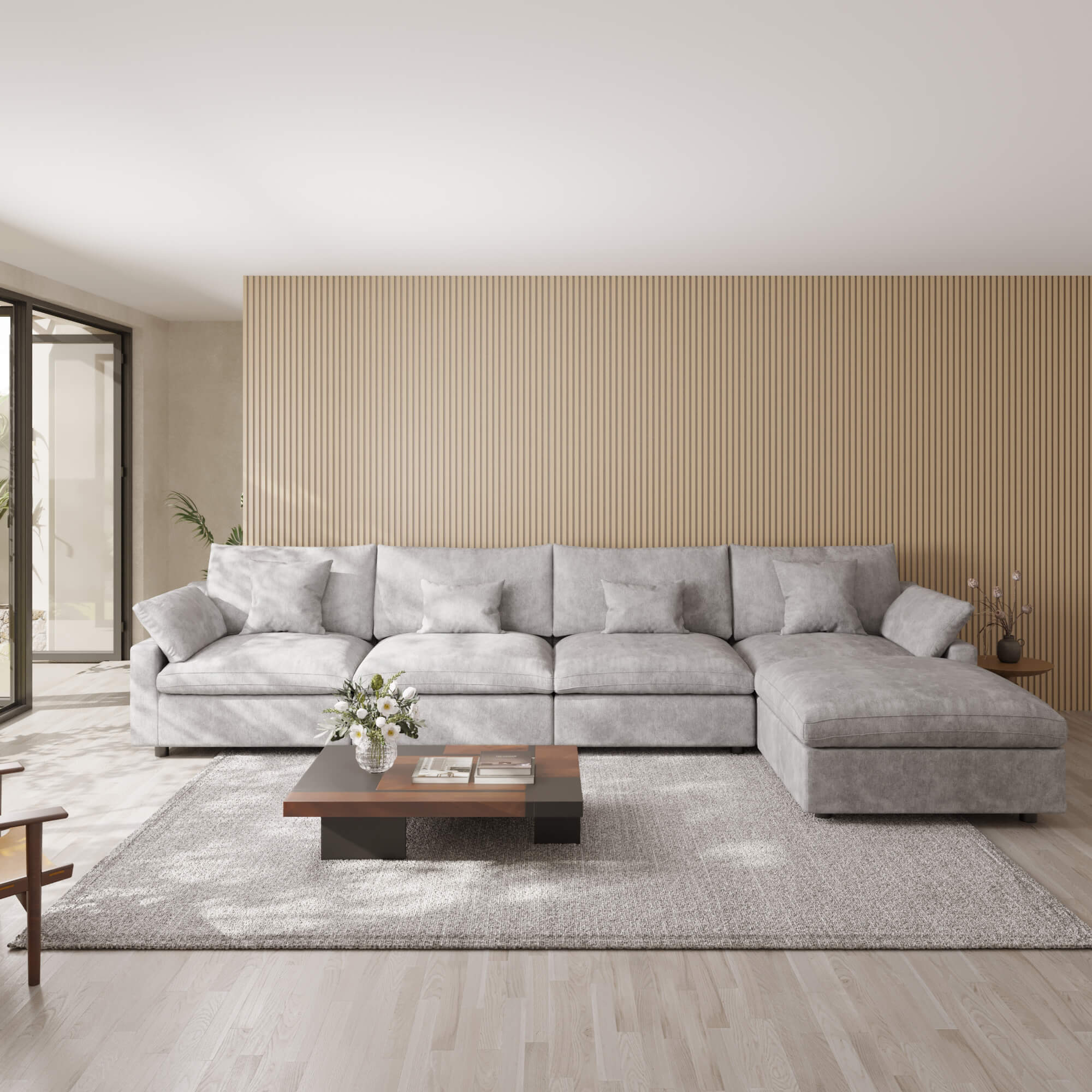 Sky Cloud Slope Sectional Sofa