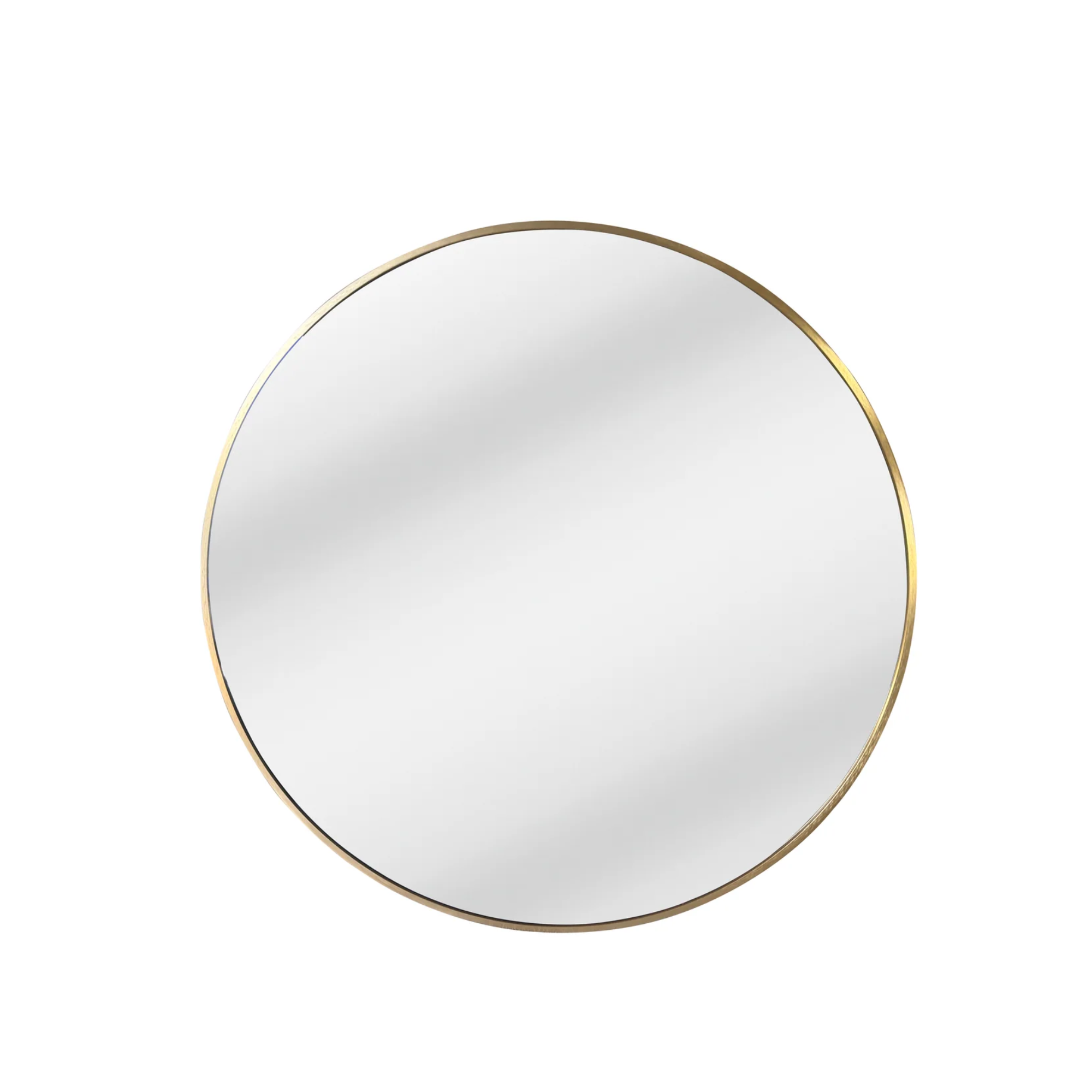 Georgia Round Wall Mirror: Gold Frame