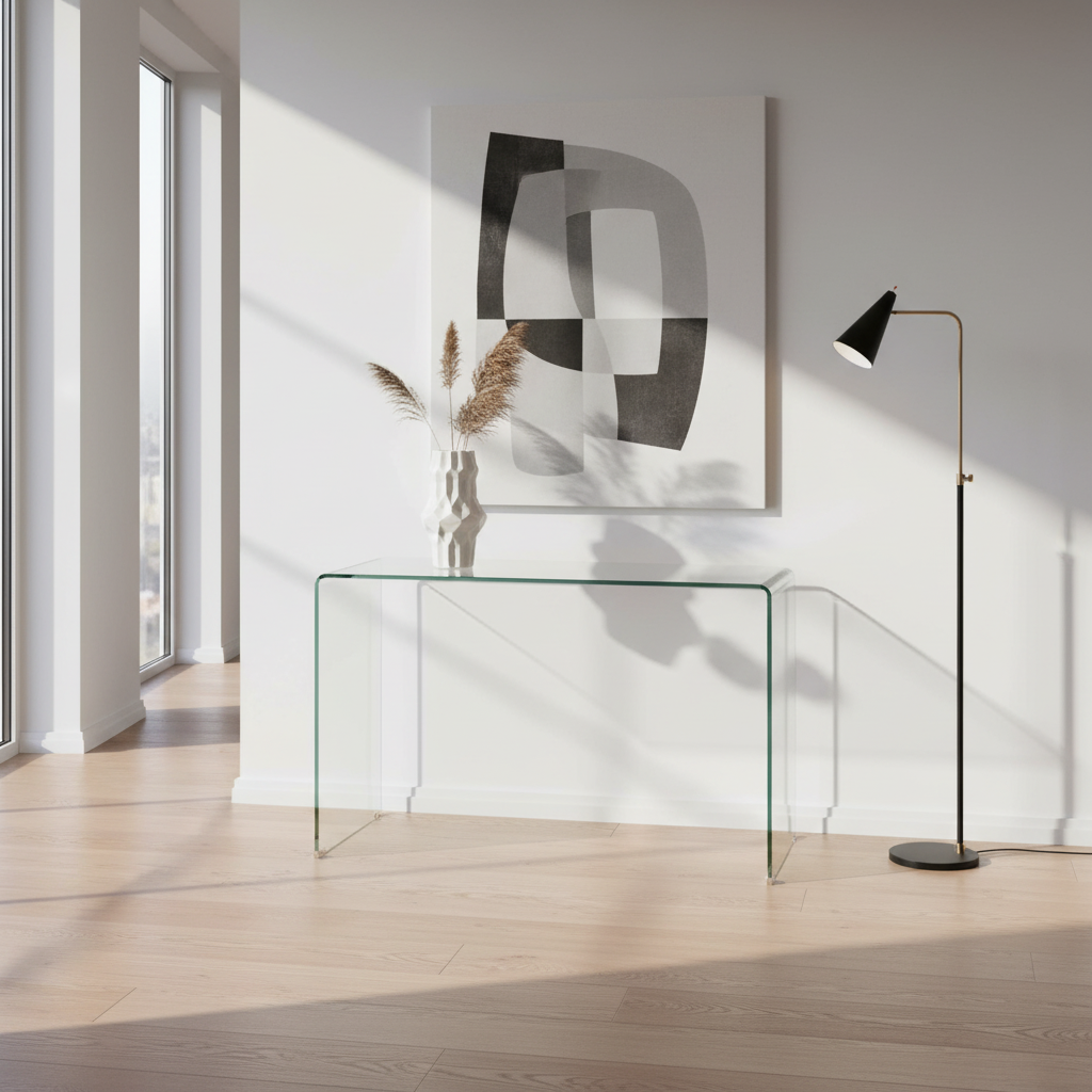 Bureau en verre courbé GY-S01CST12B 120*50*76cm