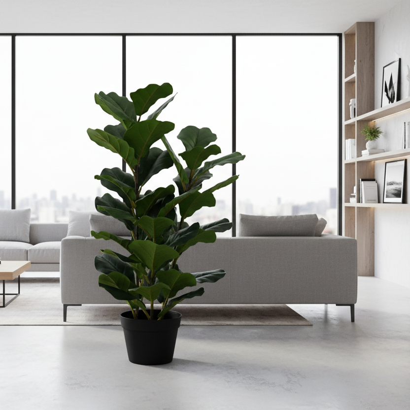 PLANTE ARTIFICIELLE - 81 cm H / VIOLONCELLE D'INTÉRIEUR DANS UN POT DE 15 cm