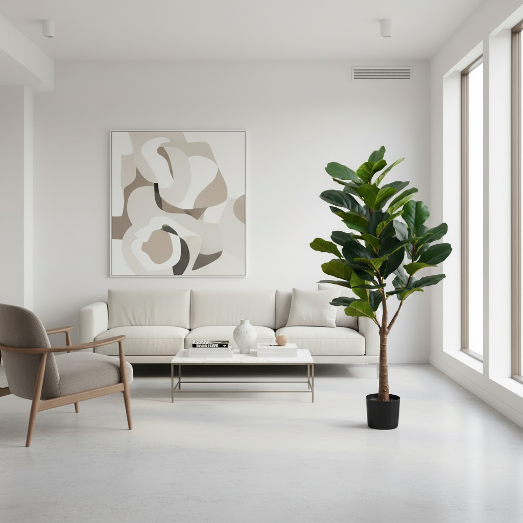 PLANTE ARTIFICIELLE - 47"H / ARBRE À VIOLONCELLE D'INTÉRIEUR DANS UN POT DE 5"