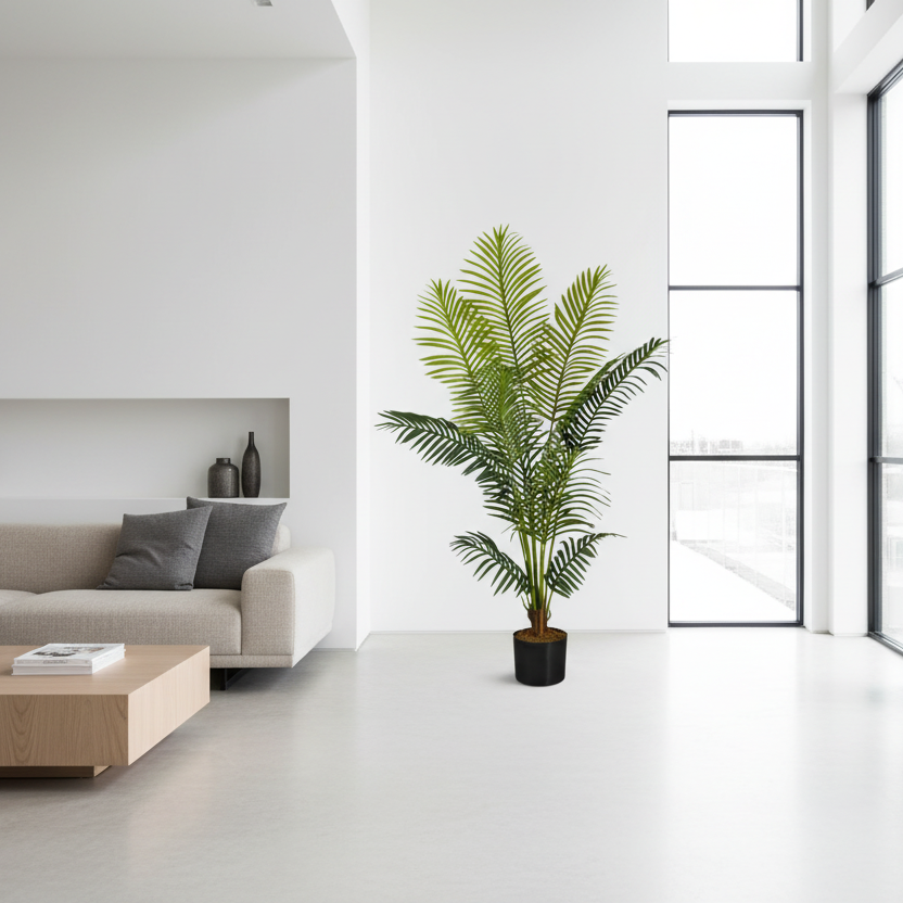 PLANTE ARTIFICIELLE - 57"H / PALMIER D'INTÉRIEUR DANS UN POT DE 5"