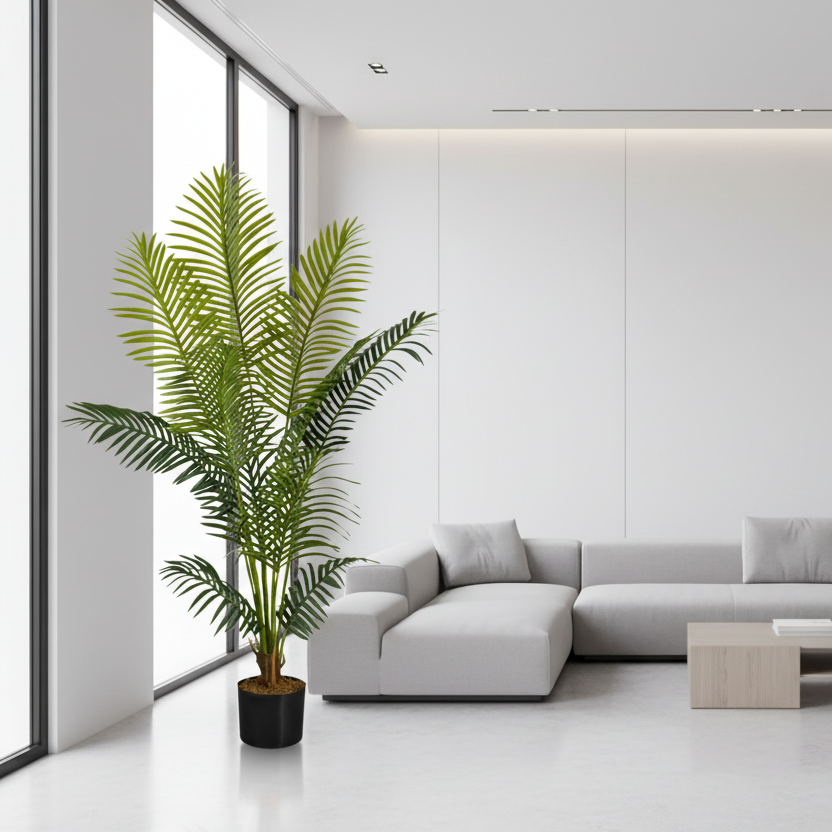 PLANTE ARTIFICIELLE - 47"H / PALMIER D'INTÉRIEUR DANS UN POT DE 5"