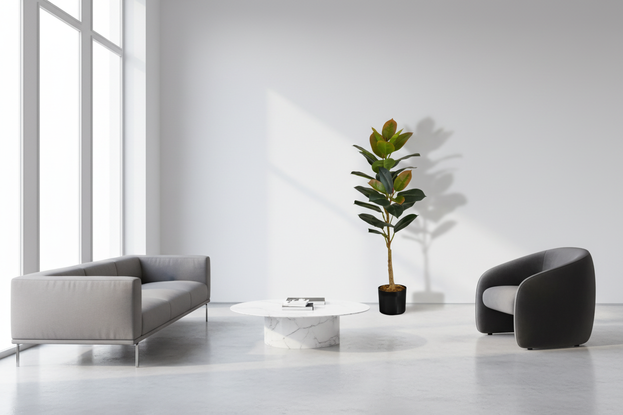 PLANTE ARTIFICIELLE - 40"H / ARBRE À CAOUTCHOUC D'INTÉRIEUR DANS UN POT DE 5"