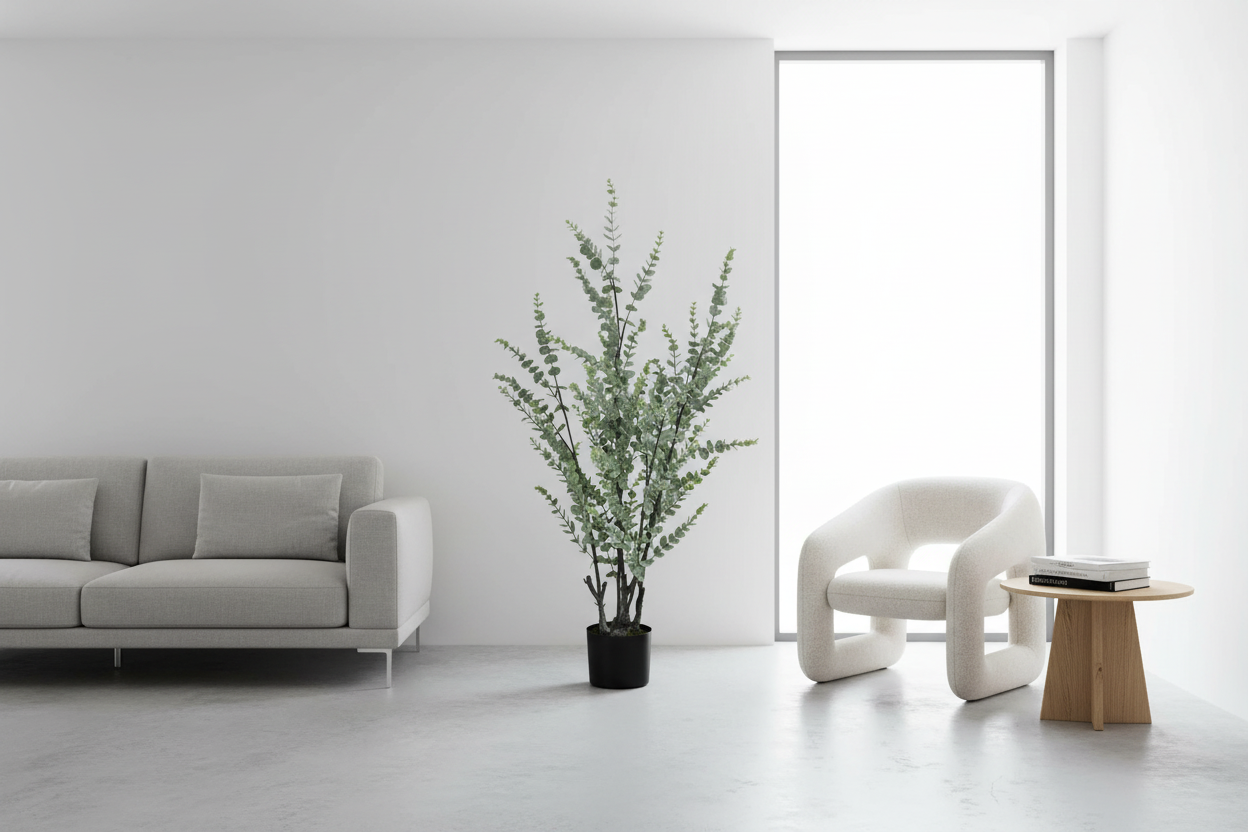 PLANTE ARTIFICIELLE - 44"H / EUCALYPTUS D'INTÉRIEUR DANS UN POT DE 5"