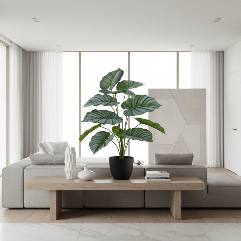 ARTIFICIAL PLANT - 24"H / INDOOR CALATHEA IN A 5" POT