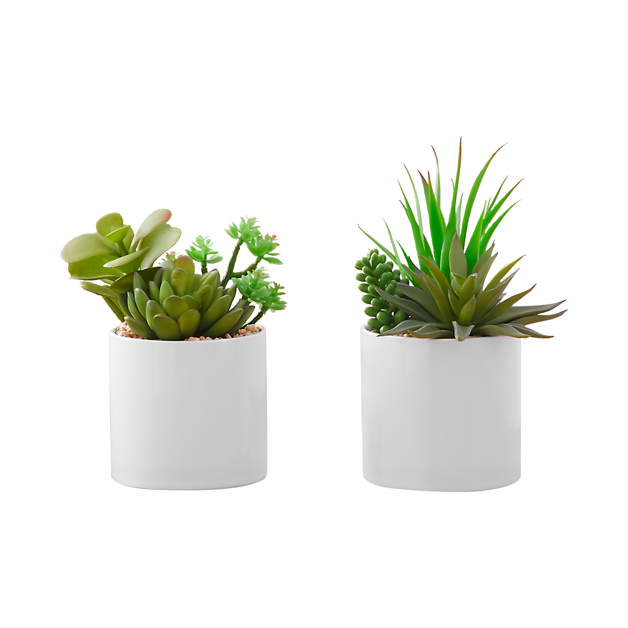 ARTIFICIAL PLANT - 2PCS / 7"H SUCCULENT IN 3" CERAMIC POT