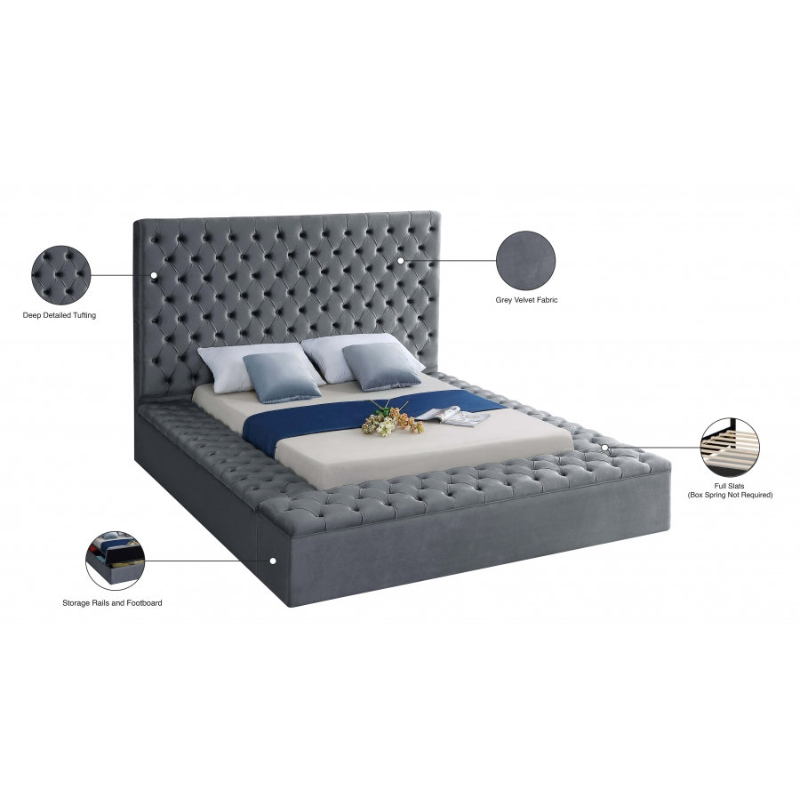 IF-5790 Grey Queen Bed
