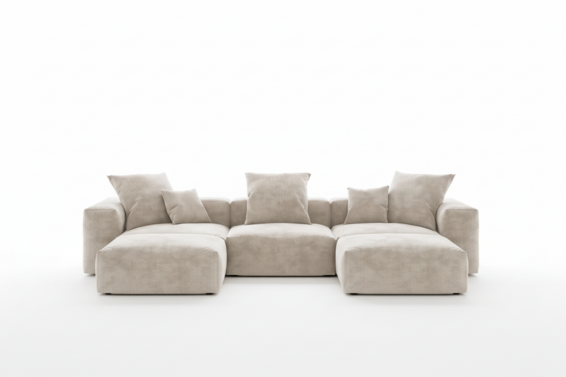 Inovo Modular Corduroy Sectional Sofa