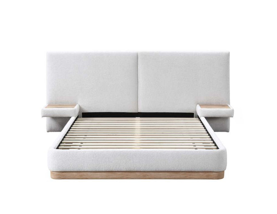 IF-5927 | Modern Upholstered Platform Bed with Floating Nightstands