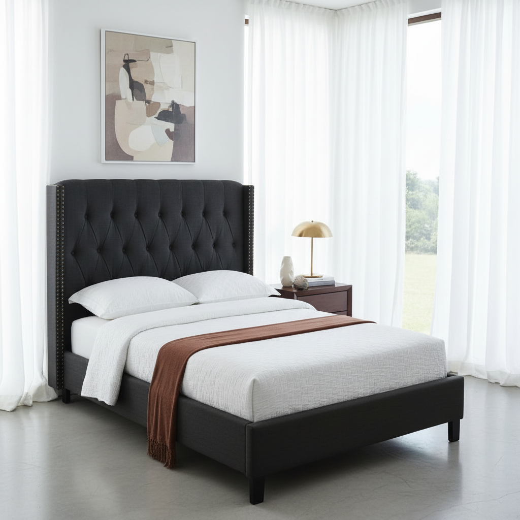 Lit en lin anthracite IF-5800