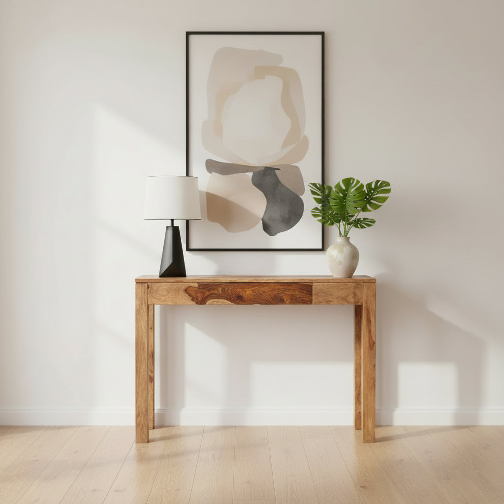Idris Console/Desk in Dark Sheesham