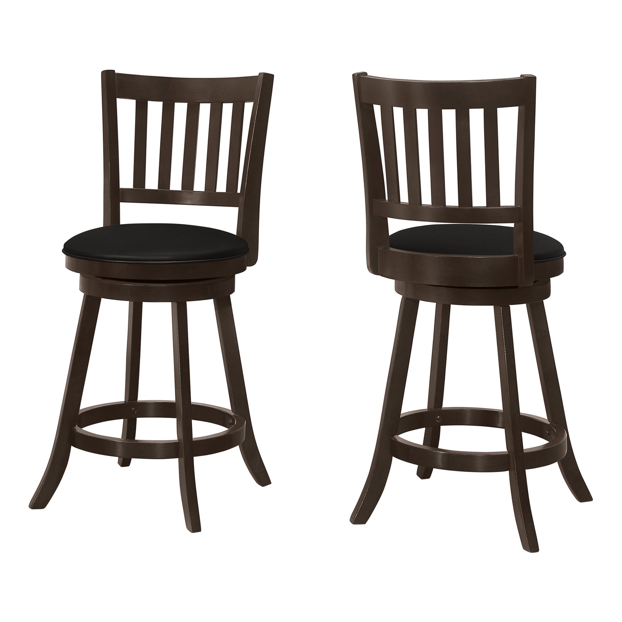 BARSTOOL - 2PCS / 39"H / ESPRESSO / SWIVEL COUNTER HEIGHT