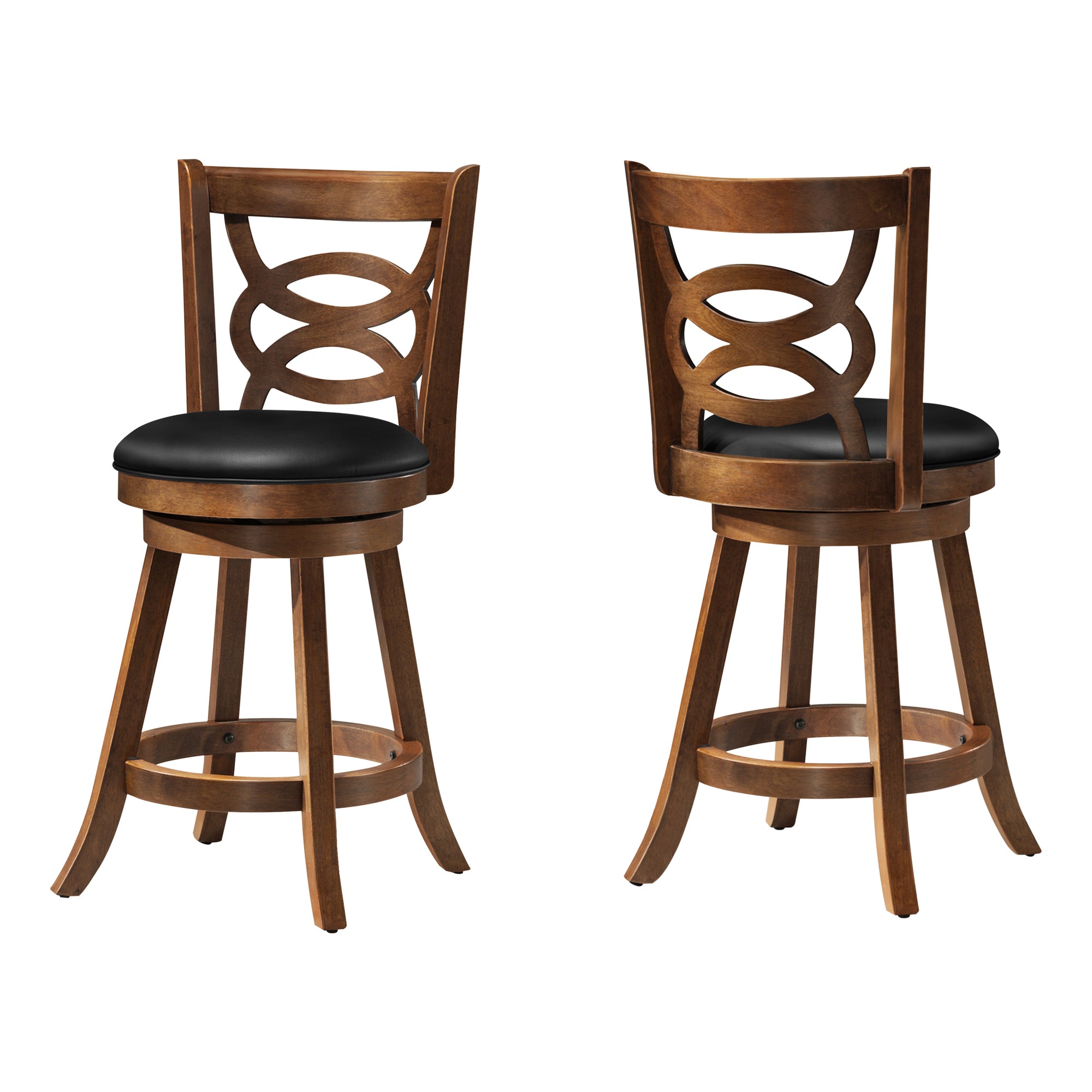 BARSTOOL - 2PCS / 38"H / SWIVEL / OAK COUNTER HEIGHT