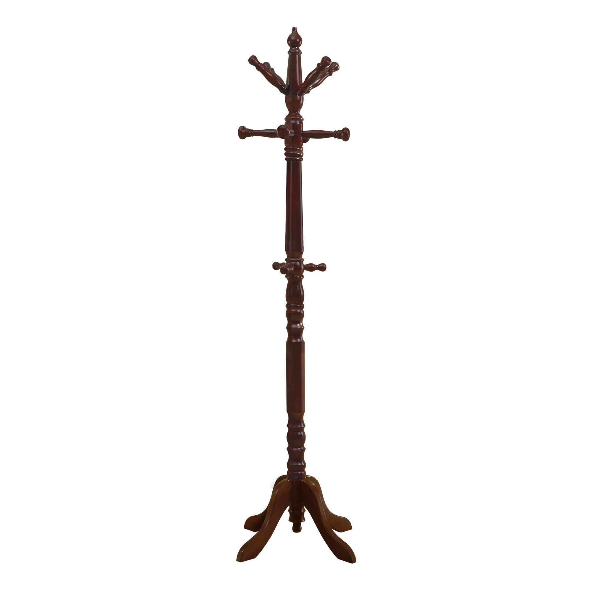 PORTE-MANTEAU - 73"H / BOIS DE CERISIER STYLE TRADITIONNEL