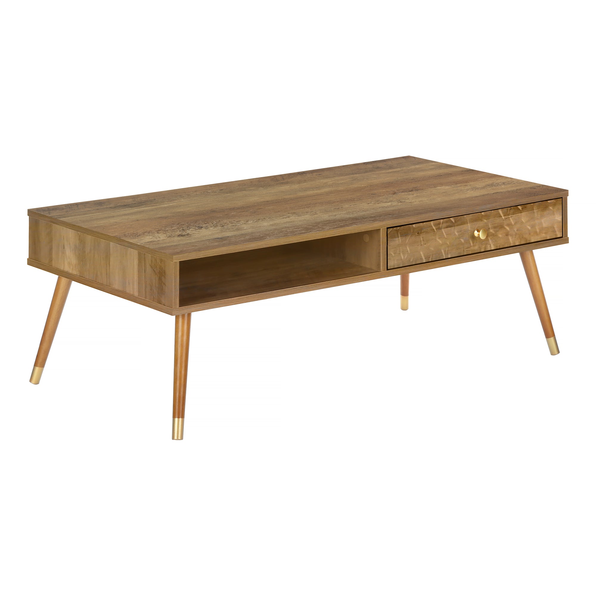 TABLE BASSE - NOYER MID-CENTURY AVEC UN TIROIR