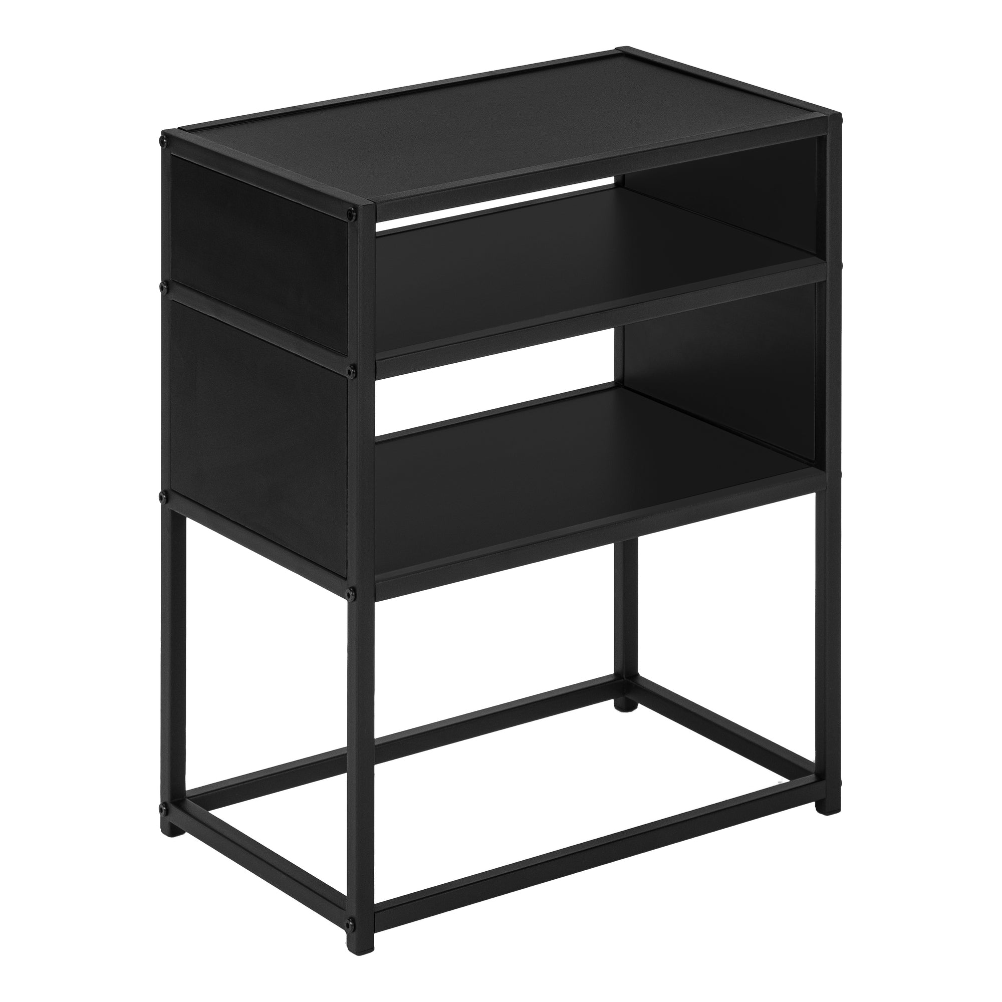 ACCENT TABLE - 22"H / BLACK / BLACK METAL