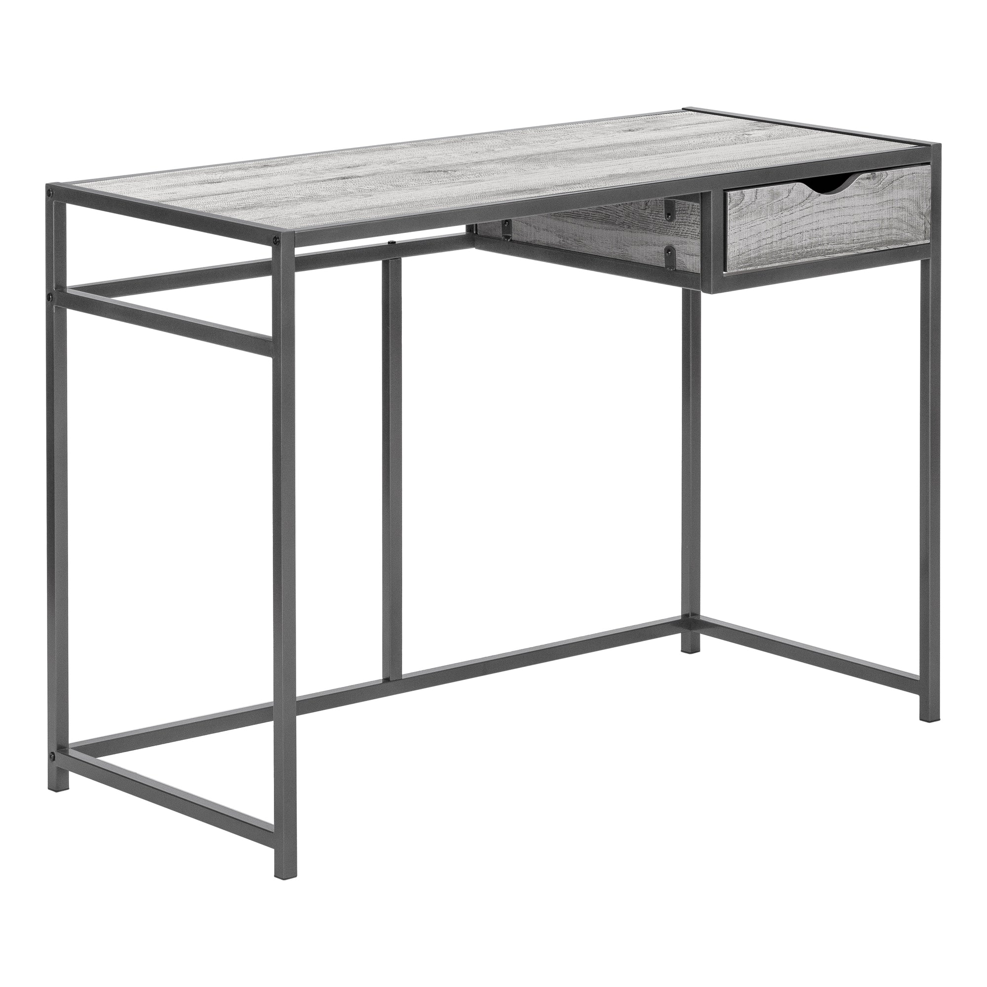 COMPUTER DESK - 42"L / GREY / DARK GREY METAL