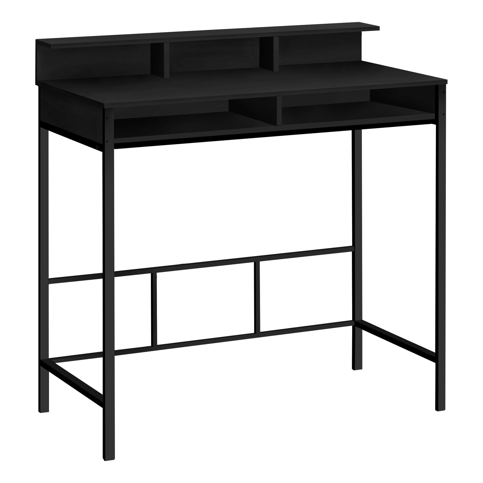 BUREAU D'ORDINATEUR - 48"L / NOIR / NOIR HAUTEUR DEBOUT