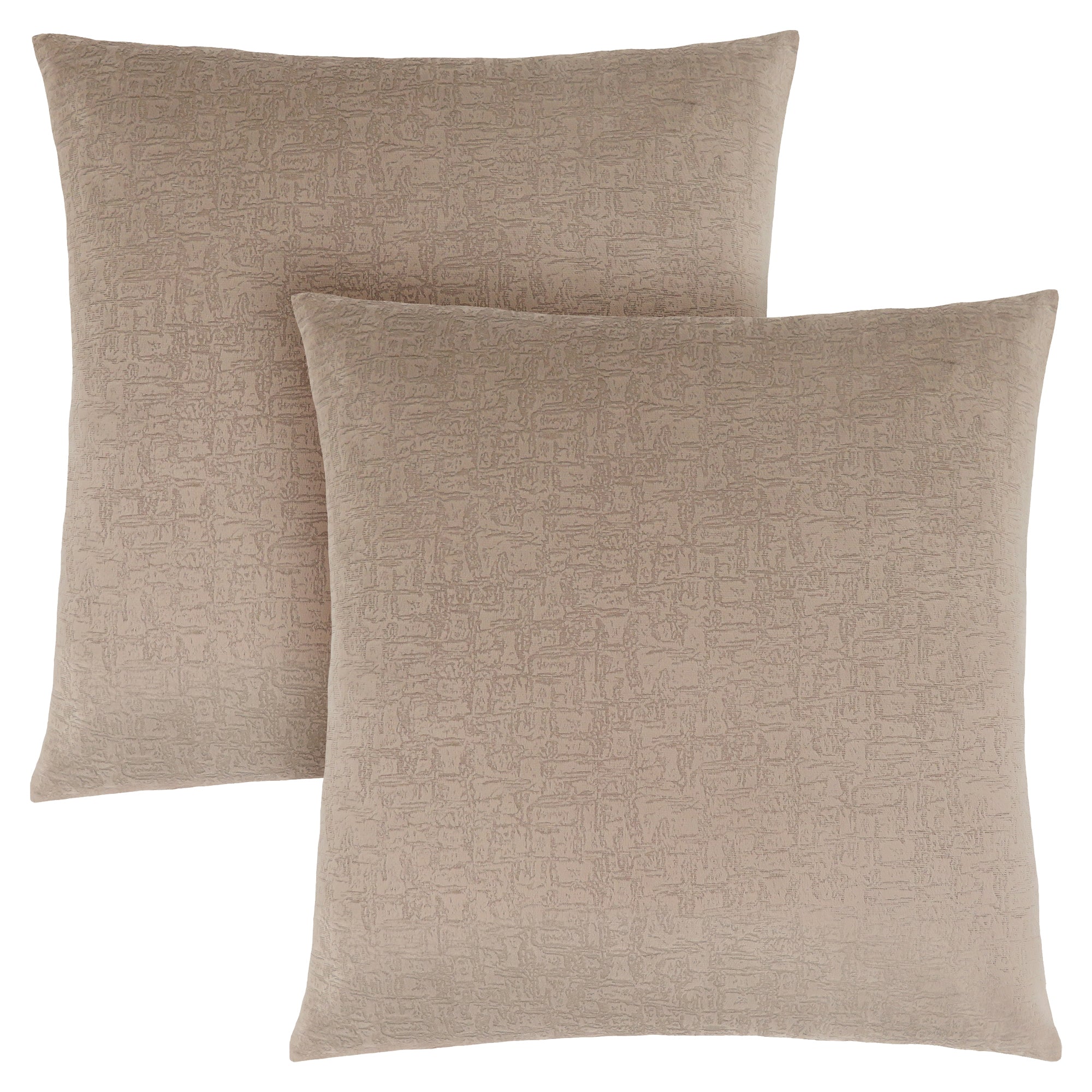 PILLOW - 18"X 18" / TAUPE MOSAIC VELVET / 2PCS