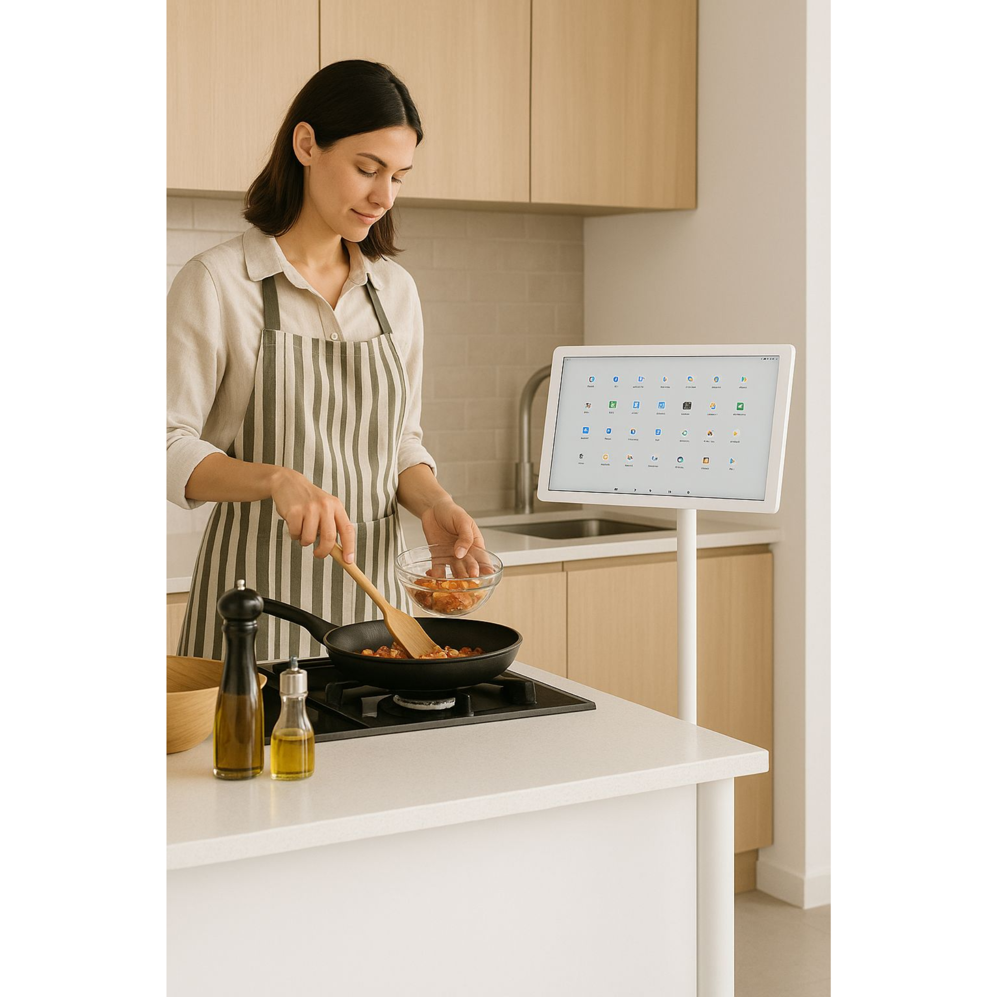 MOVEI Smart Wireless Screen with Mobile Stand – Touch Display & Battery Powered