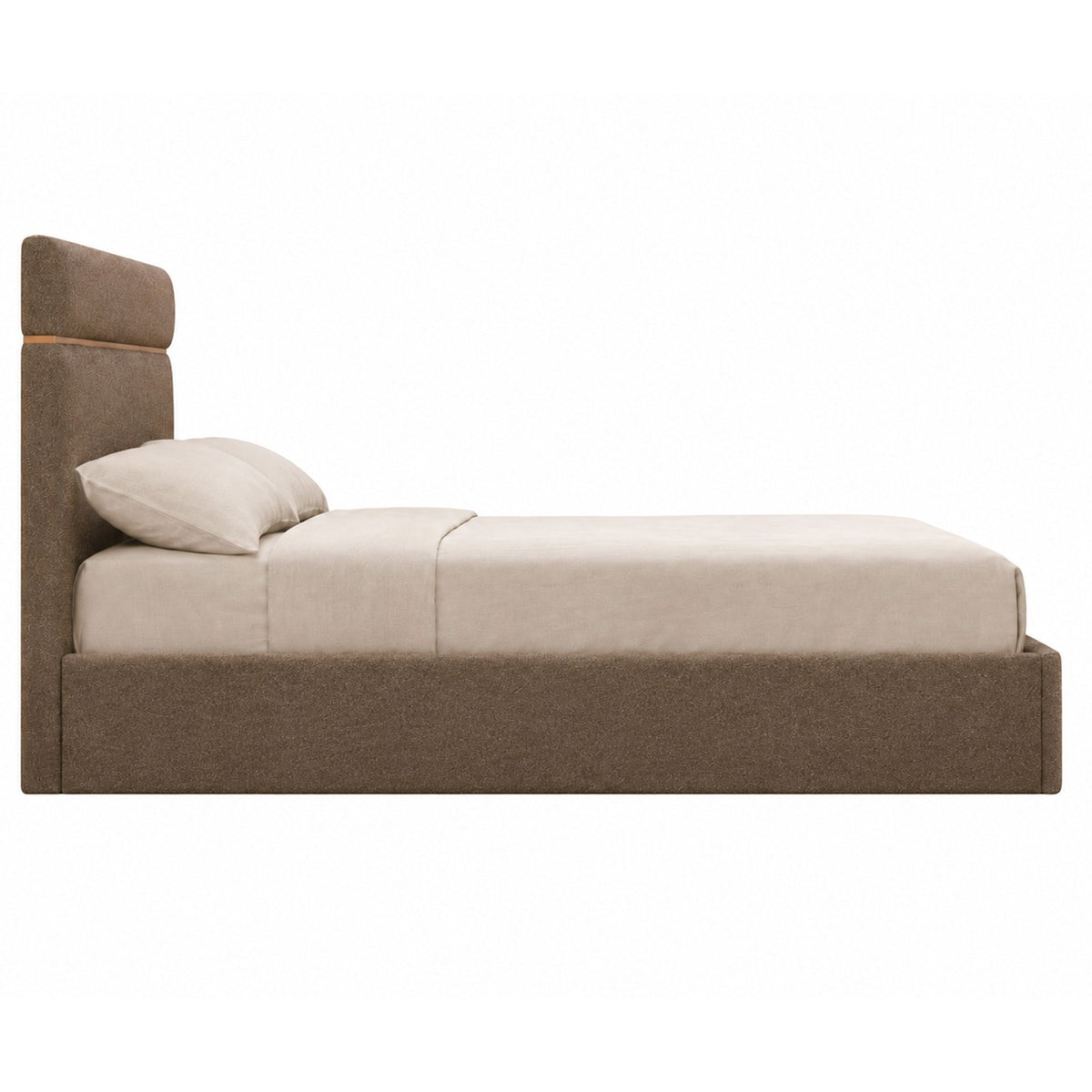 Aniza 60" Queen Platform Bed with Drawer in Brown