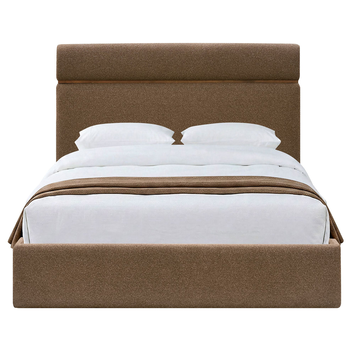 Aniza 60" Queen Platform Bed with Drawer in Brown