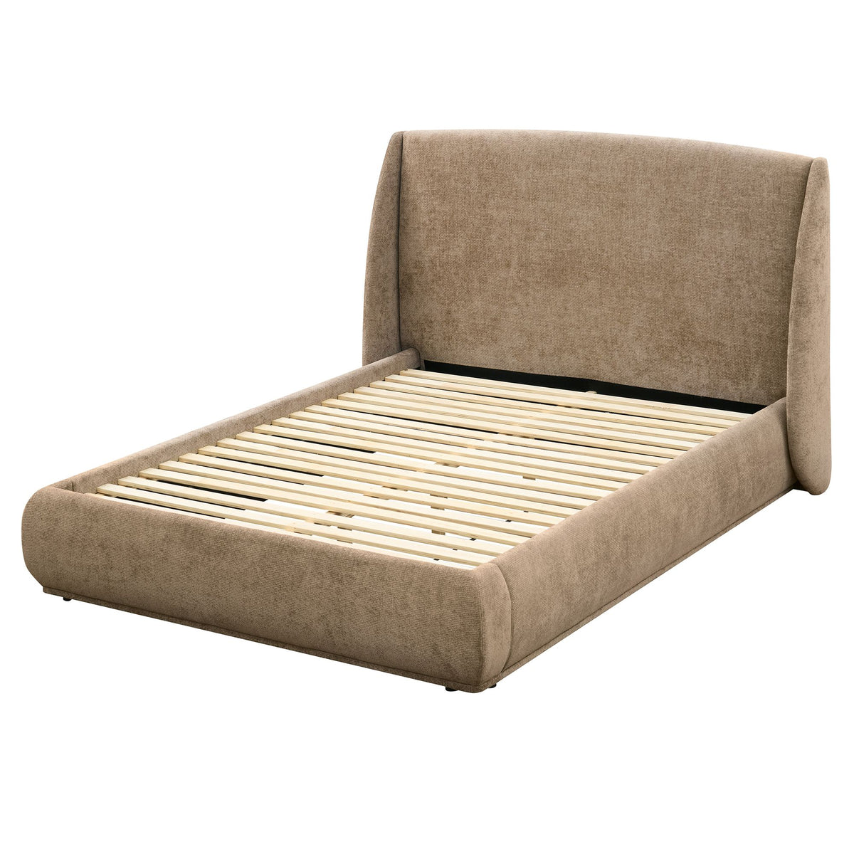 Ursula 60" Queen Platform Bed in Dark Beige