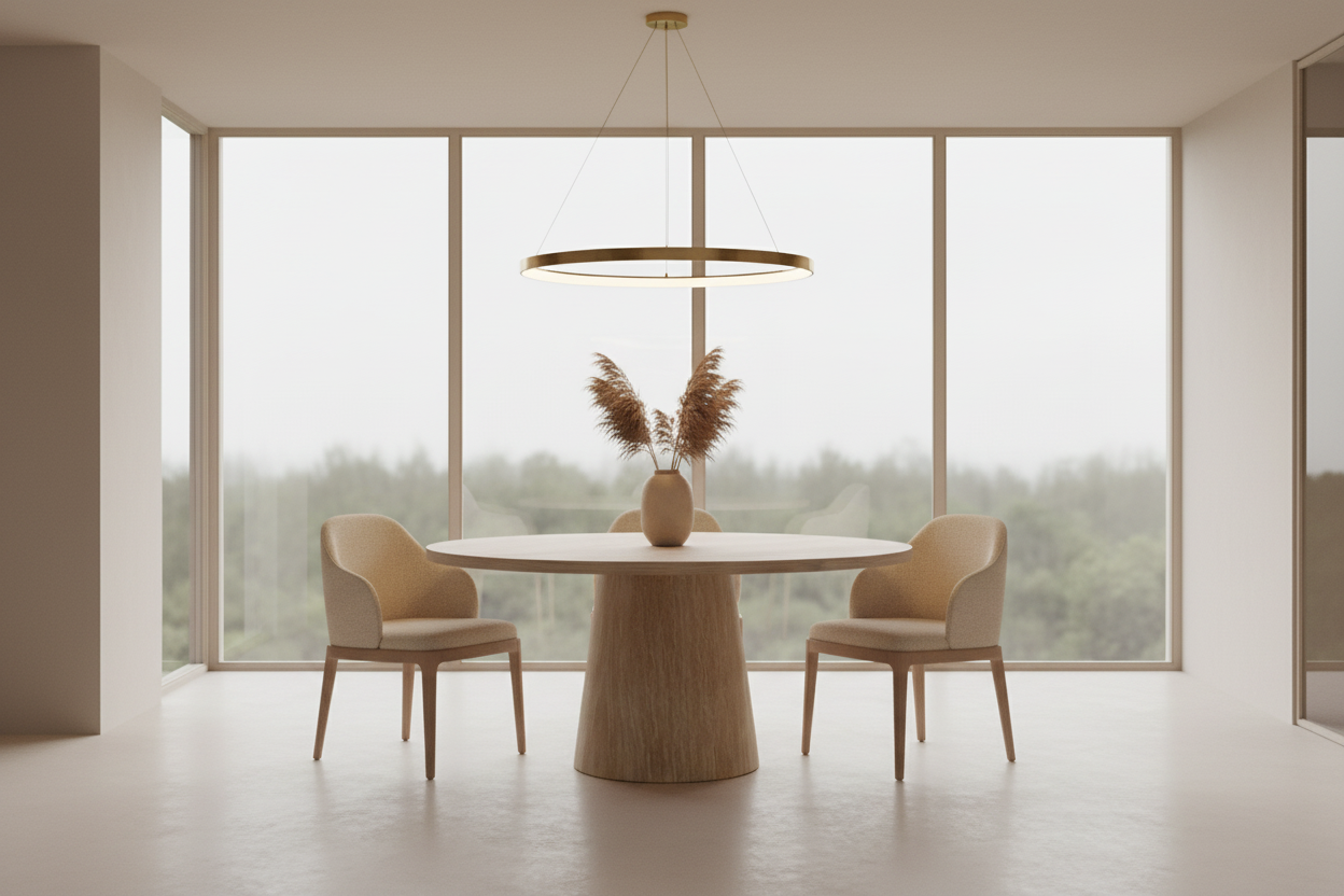 Table ronde sur piédestal Godiva