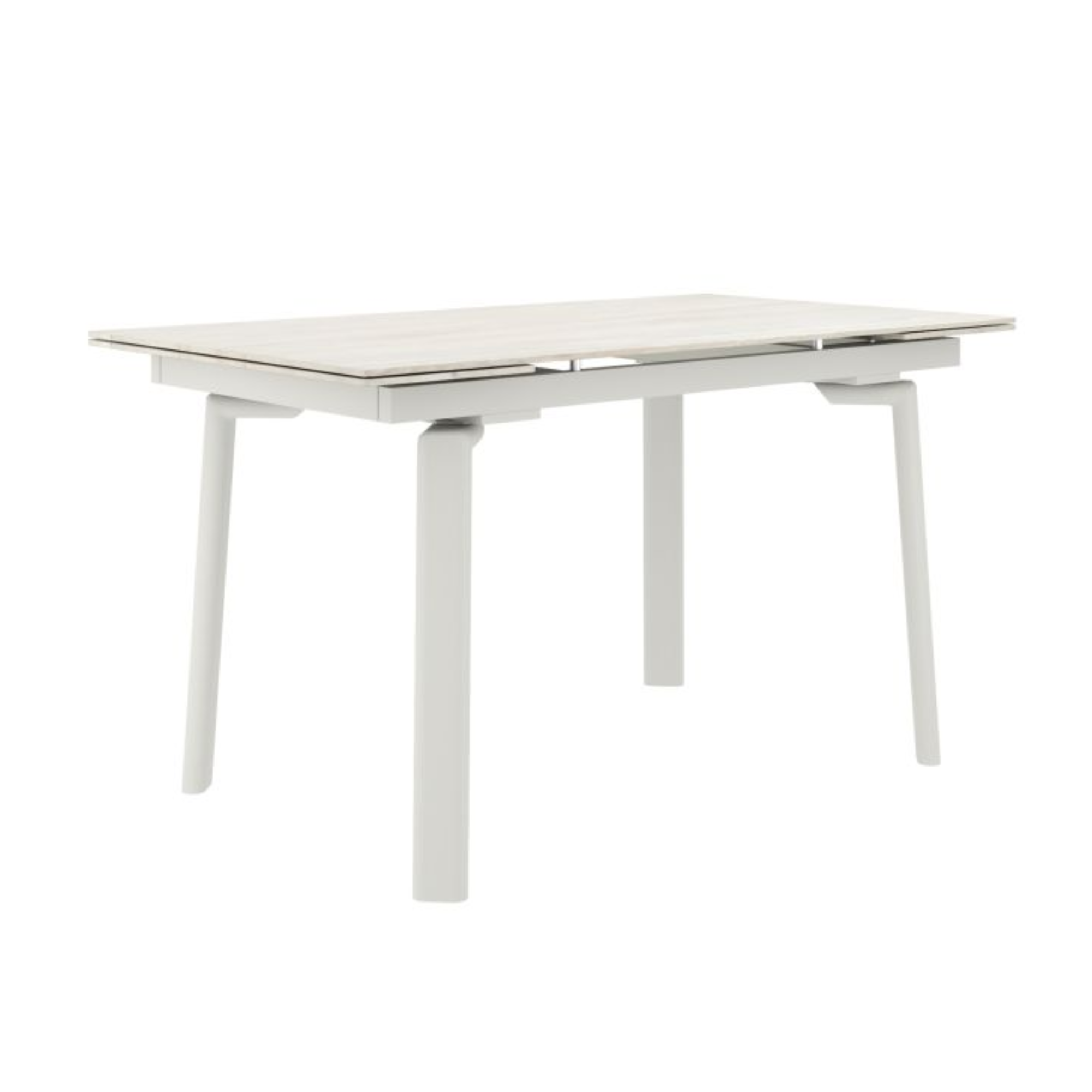 Bellaro Dining Table with Extension in Travertine and Cream