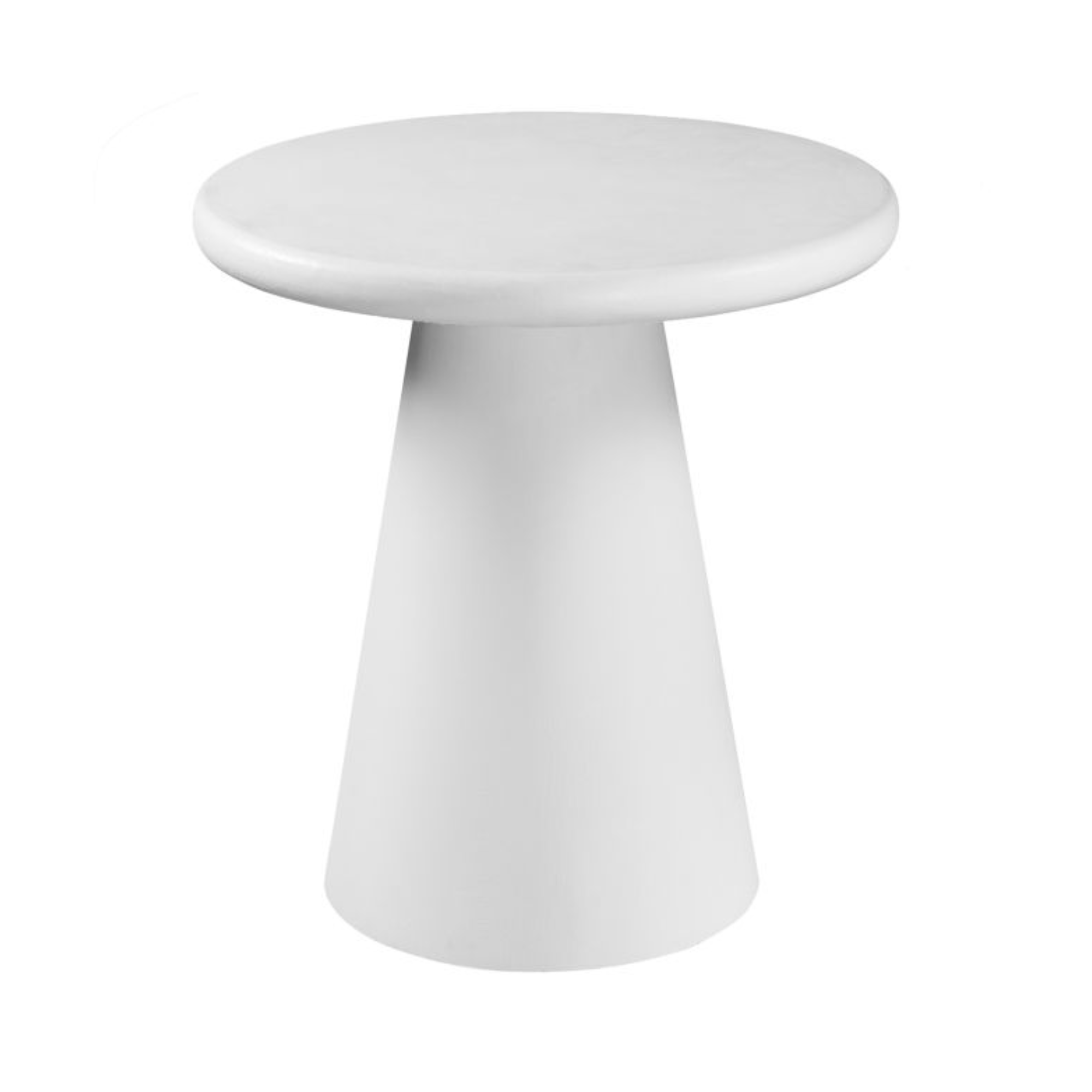 Table d'appoint ronde Galio en blanc