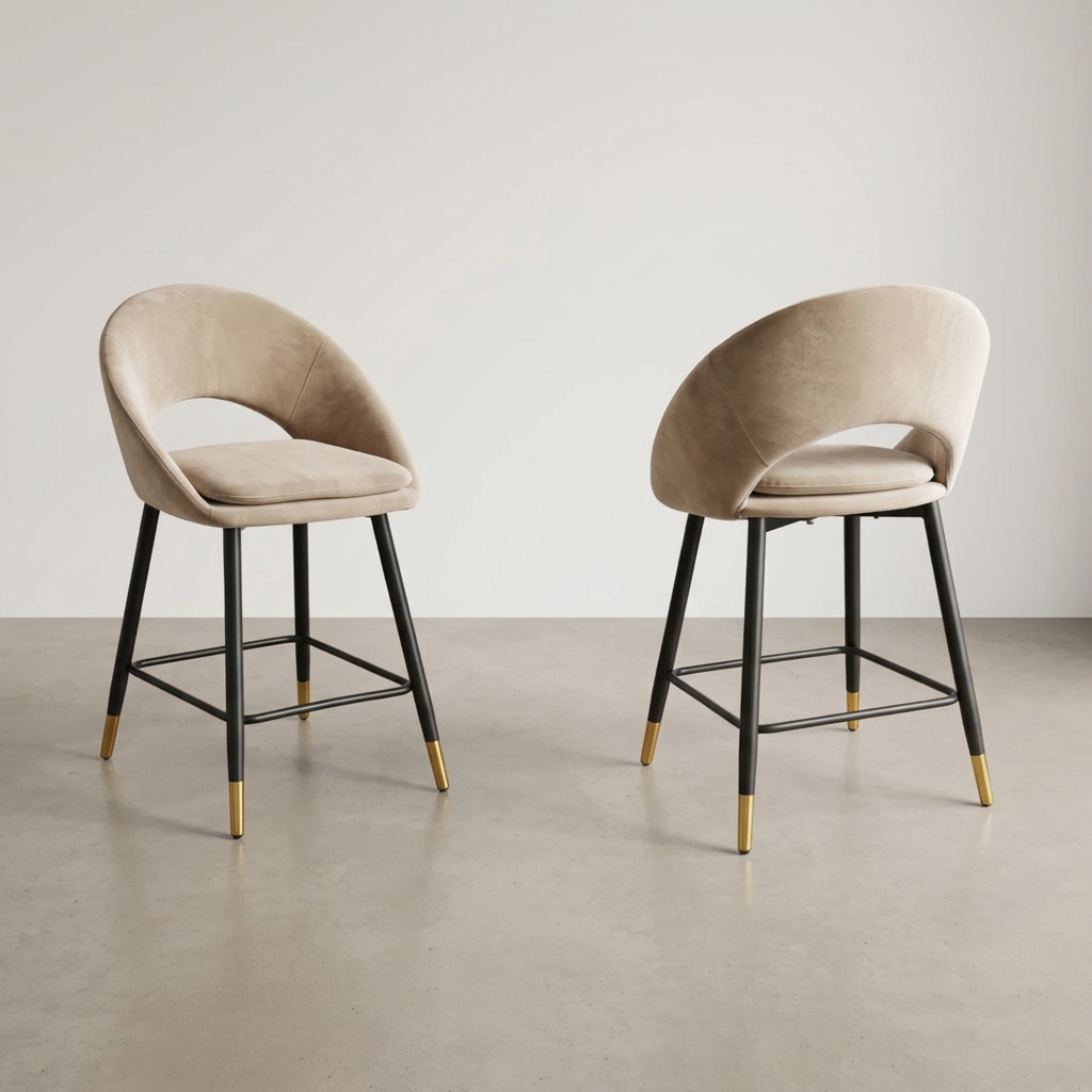Tabouret de bar Mila - Lot de 2
