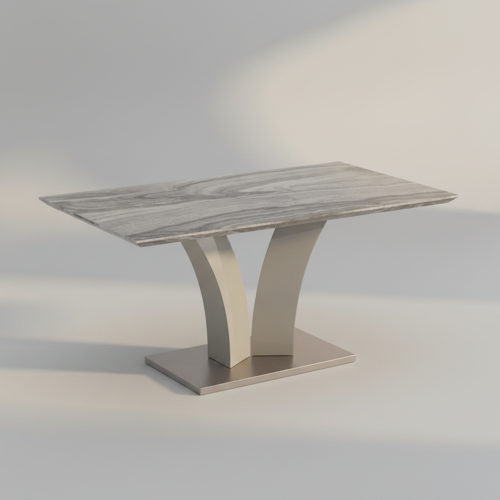 Napoli Rectangular Dining Table in Light Grey