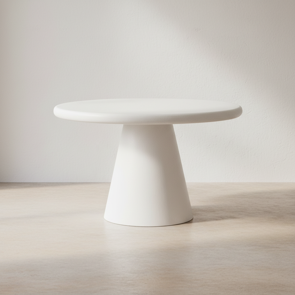 Galio Round Dining Table in White