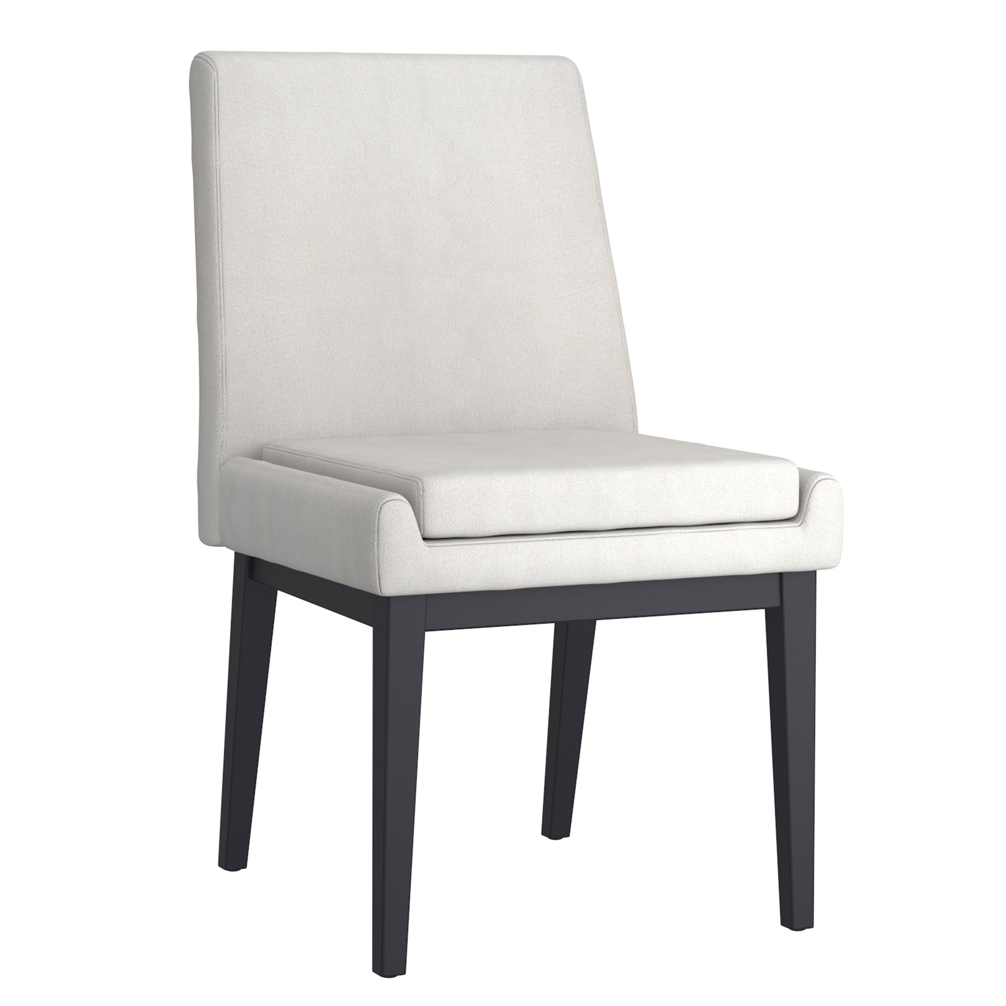 Chaise de salle à manger Cortez, lot de 2, en tissu beige et noir