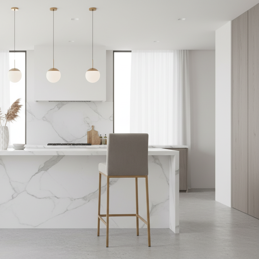 Diego-26" Counter Stool-Grey/Aged Gold, Set of 2