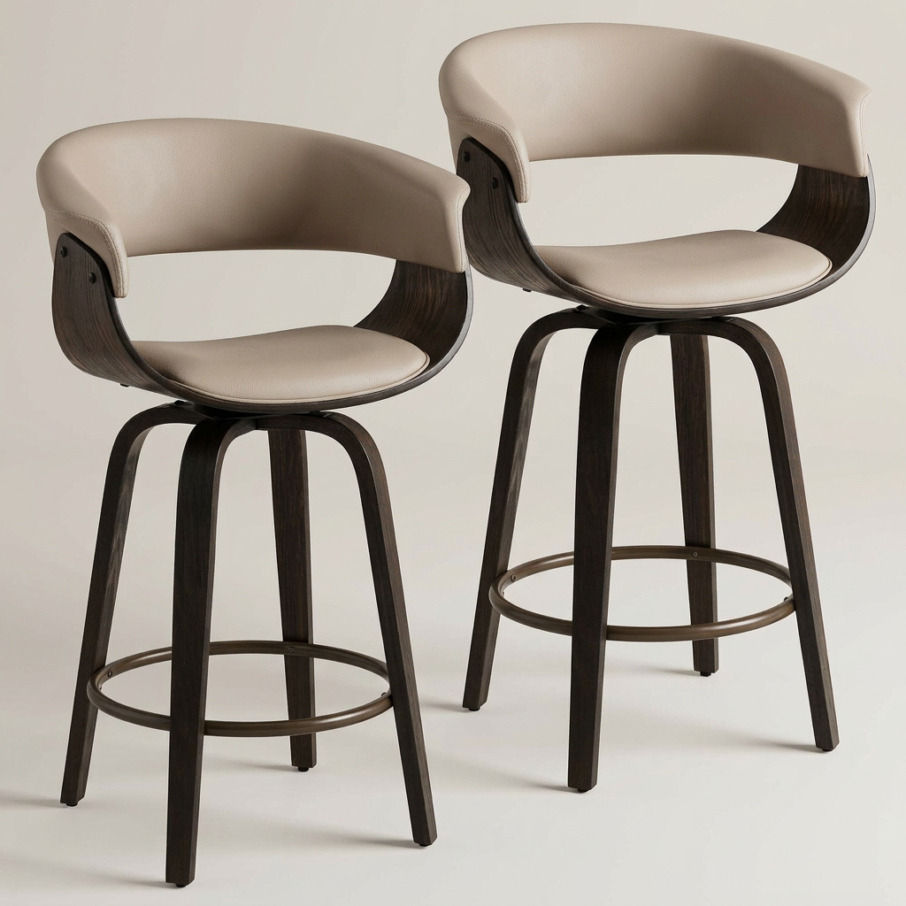 Tabouret de bar Holt 26 po avec pivot, ensemble de 2 