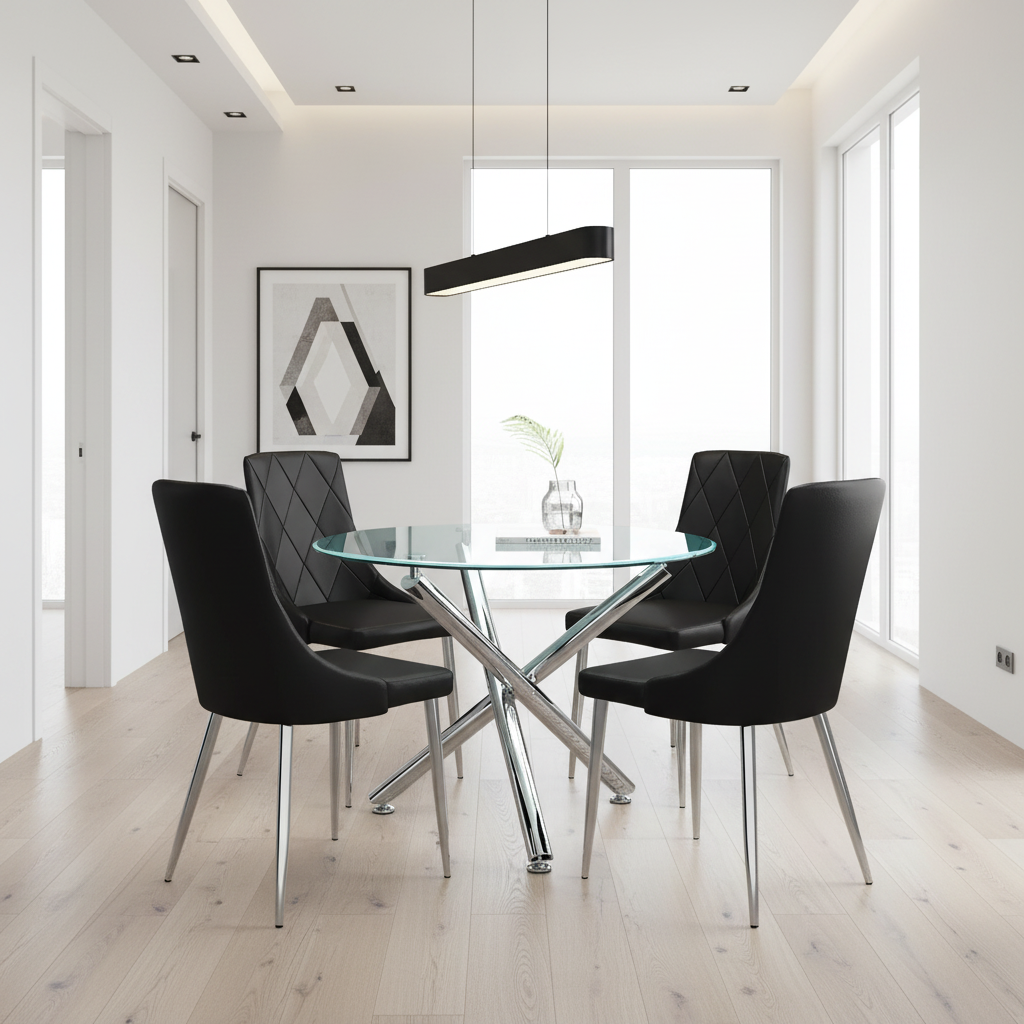 Solara Ii Devo Bk-5Pc Dining Set