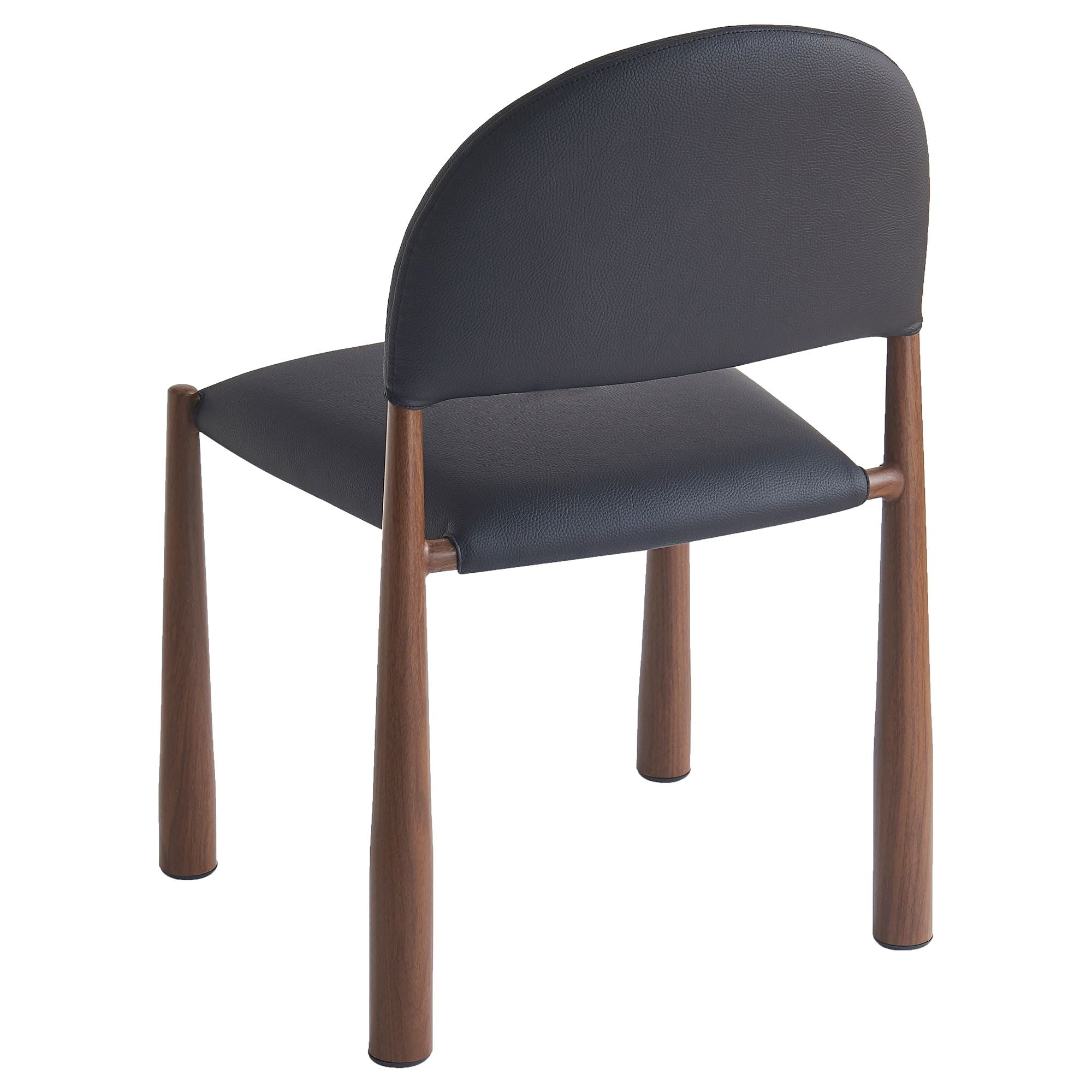 Zaloa and Auggie 9pc Dining Set - Walnut Table and Black Chairs