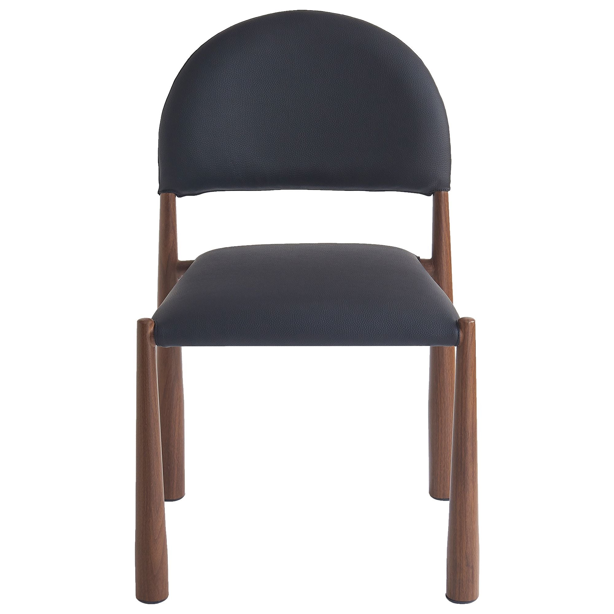 Zaloa and Auggie 9pc Dining Set - Walnut Table and Black Chairs