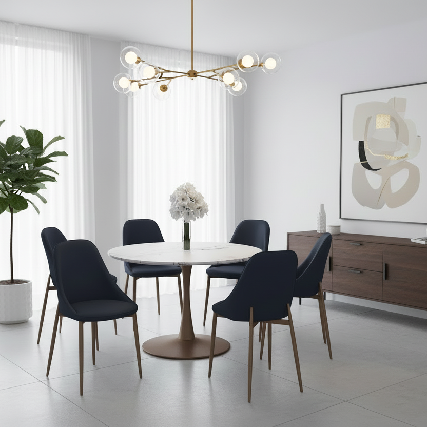 Ensemble de salle à manger Zilo Grand Gd Cleo BK-7 pièces