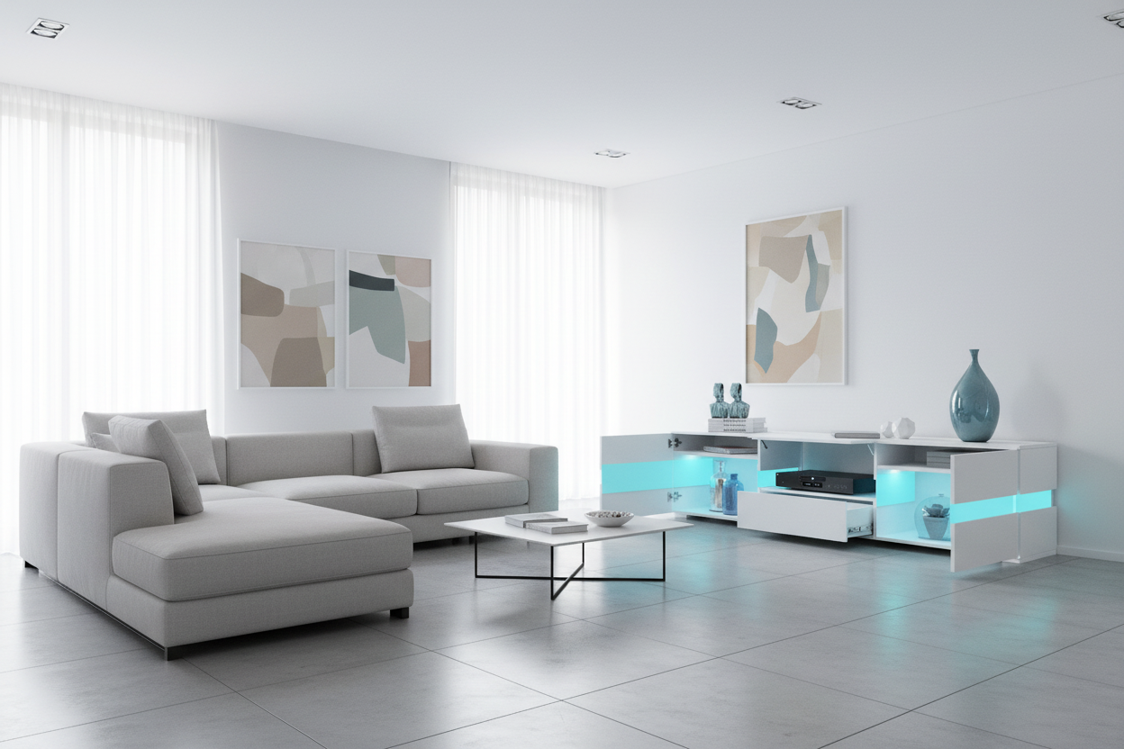 MEUBLE TV MODERNA BLANC