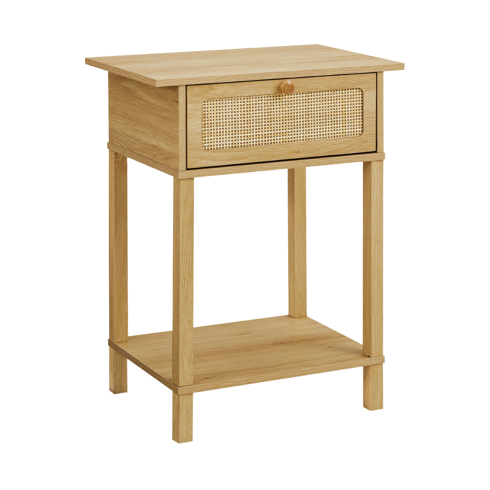 TABLE D'APPOINT - 24"H / NATUREL / TIROIR NATUREL