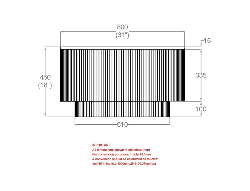 Table basse ronde Reyna avec rangement en noyer et blanc