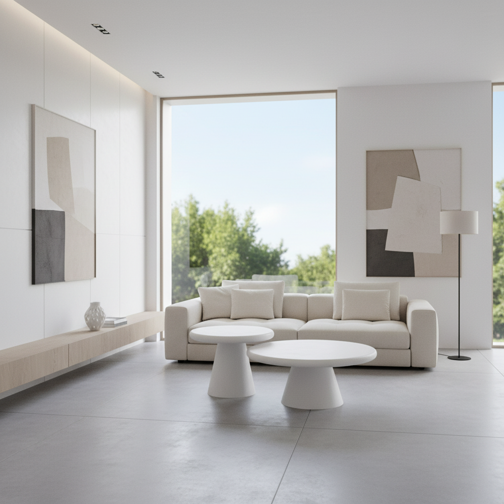 Ensemble de 2 tables basses Galio en blanc