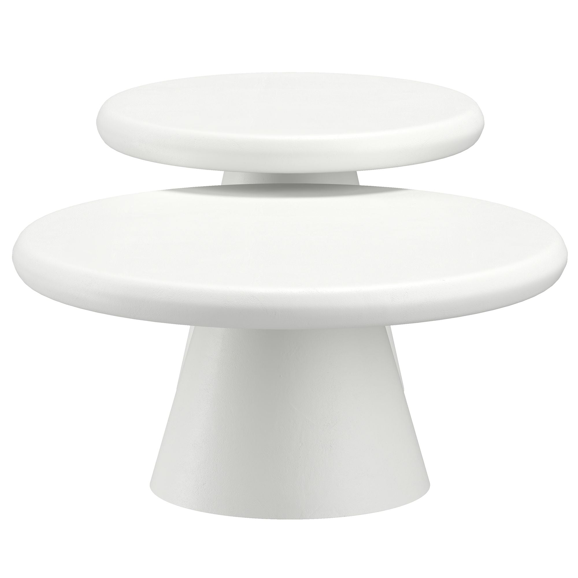 Ensemble de 2 tables basses Galio en blanc