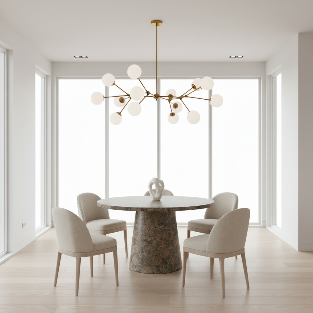 Table ronde sur piédestal Godiva