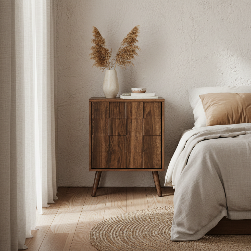 ACCENT TABLE - 23"H / DARK WALNUT END TABLE