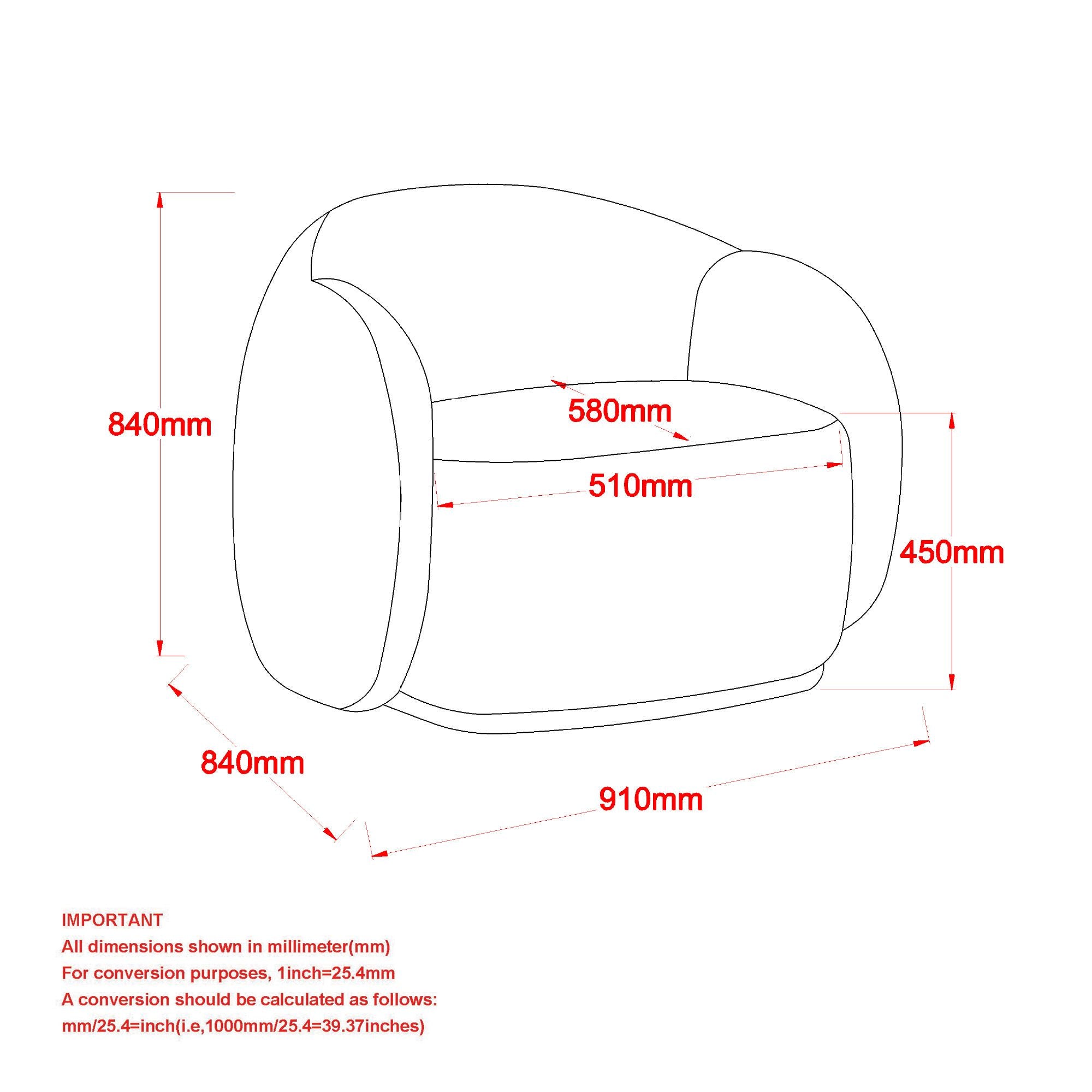 Fauteuil d'appoint Amriel – Fauteuil lounge moderne rembourré