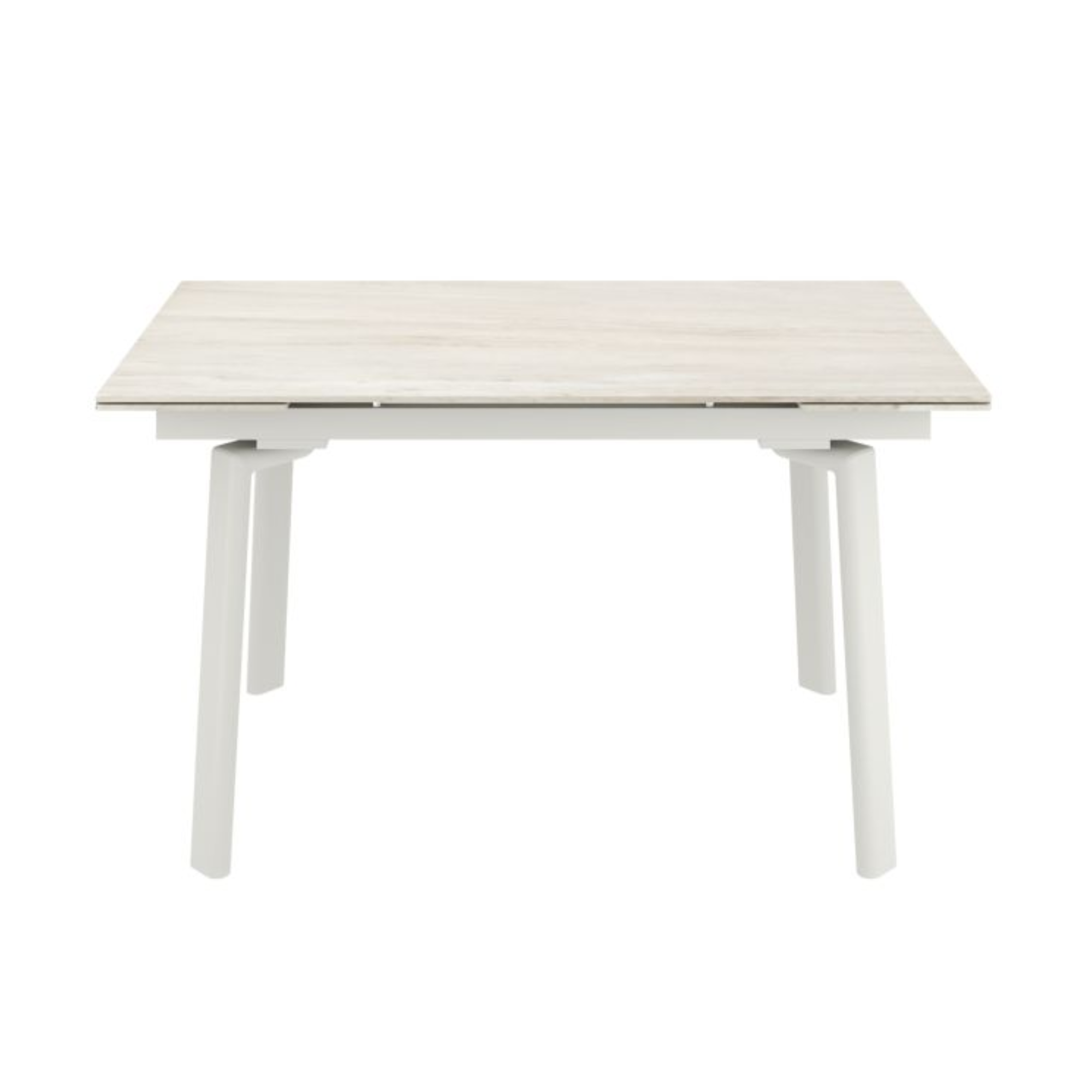 Bellaro Dining Table with Extension in Travertine and Cream